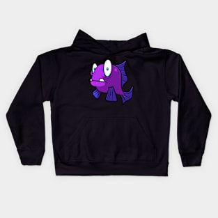 Purple fish Kids Hoodie